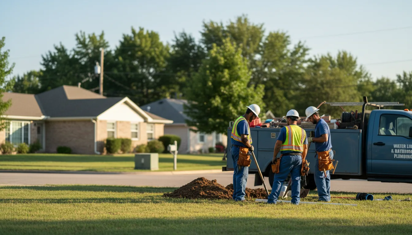 Residential water line and bathroom plumbing service in Bethany, LA